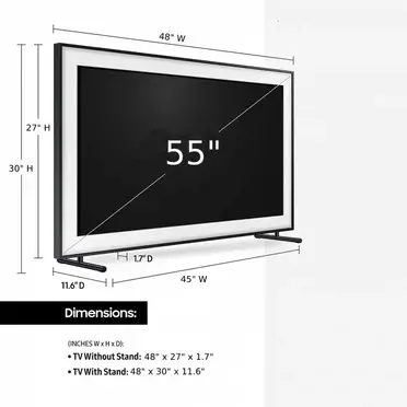Met andere woorden ledematen St Hoe breed is een 55 inch TV: 55 inch TV afmetingen | Splaitor Nederland