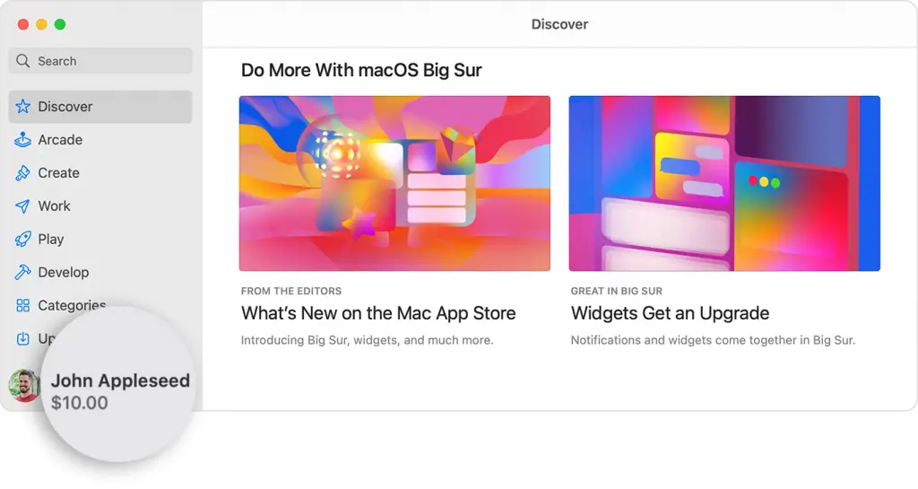 Mac App Store saldo